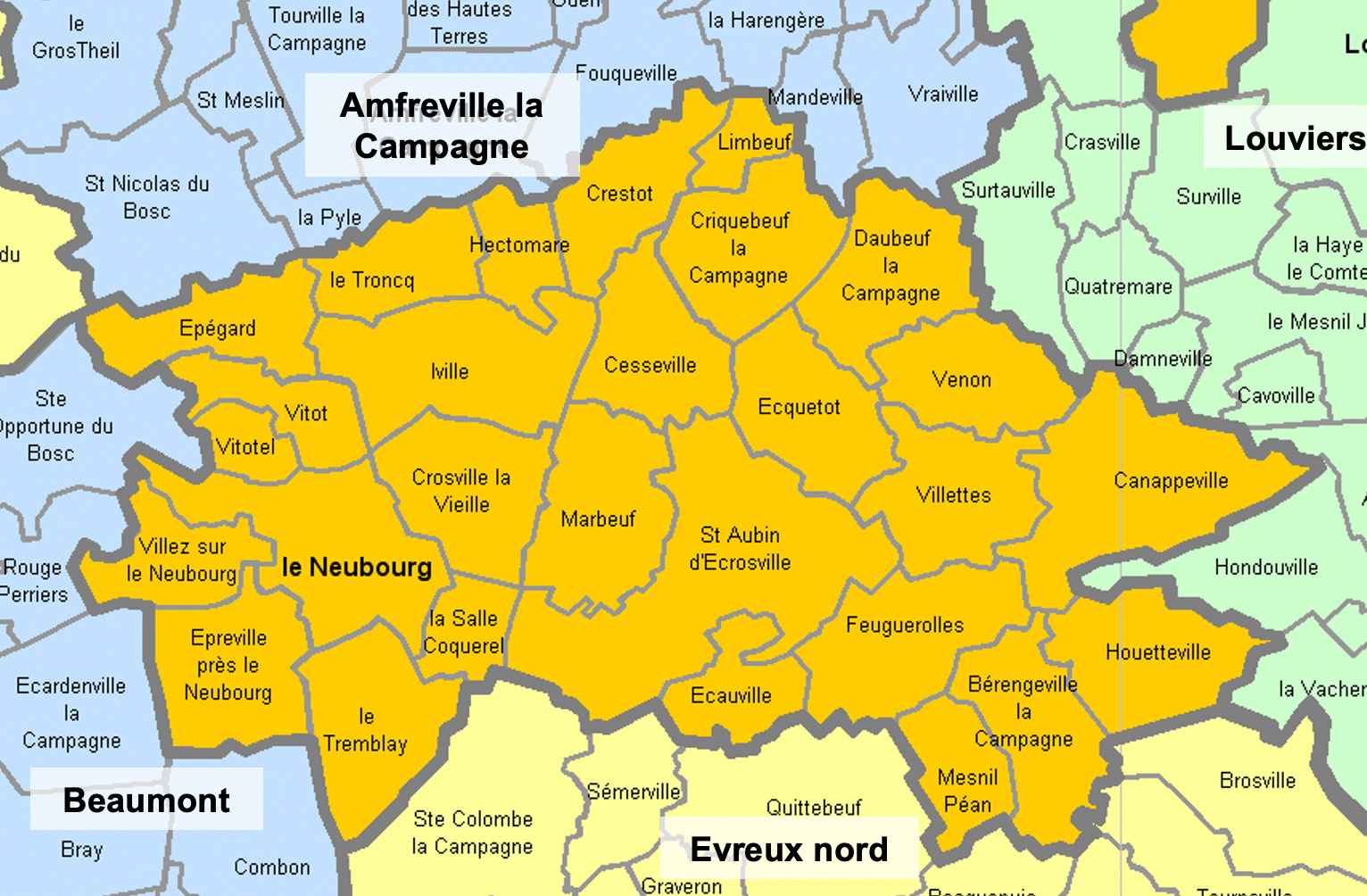 Canton de Neubourg